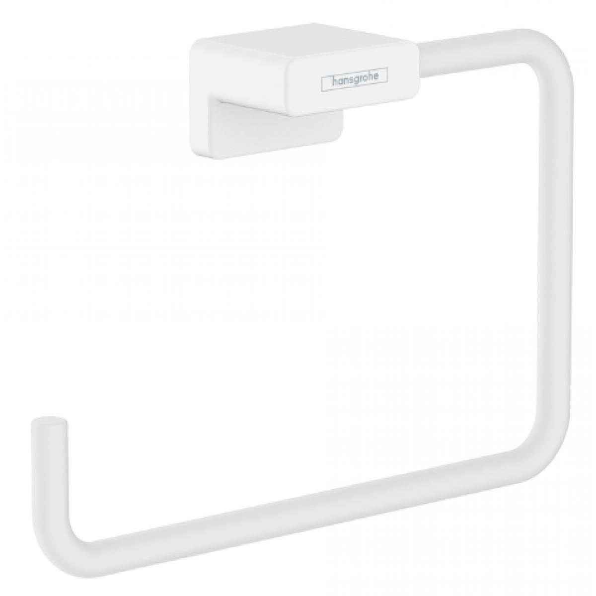 Hansgrohe 41754707 AddStoris 毛巾環 - 白色，壁掛式